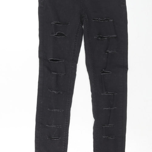 PARISIAN SIGNATURE Womens Black Cotton Skinny Jeans Size 4 Regular Zip