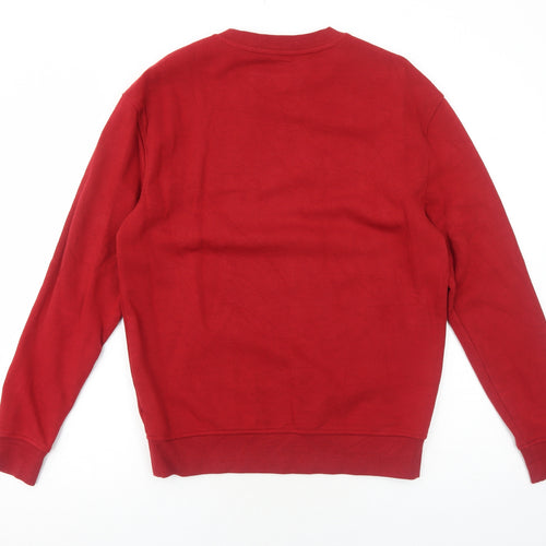 New Look Mens Red Cotton Pullover Sweatshirt Size S - New York