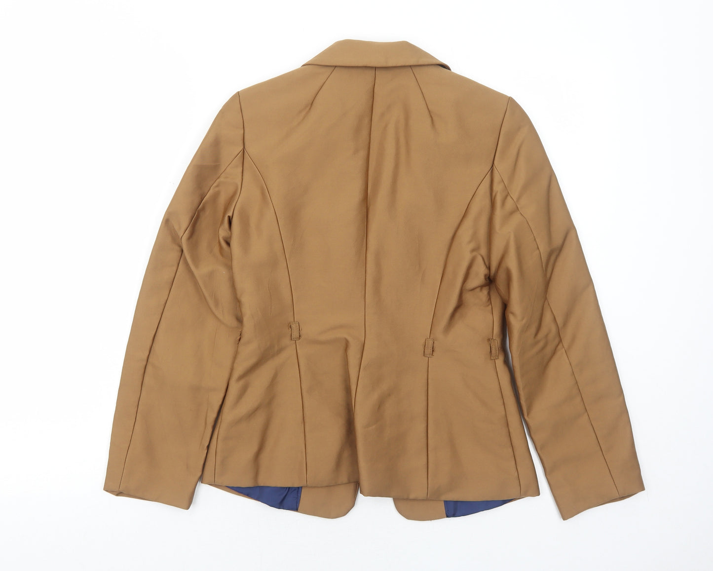 H&M Womens Brown Cotton Jacket Blazer Size 6