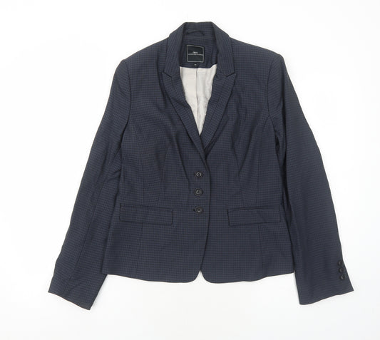 NEXT Womens Blue Polyester Jacket Suit Jacket Size 12