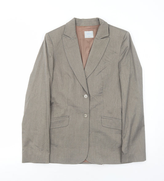 Oasis Womens Grey Polyester Jacket Suit Jacket Size 10