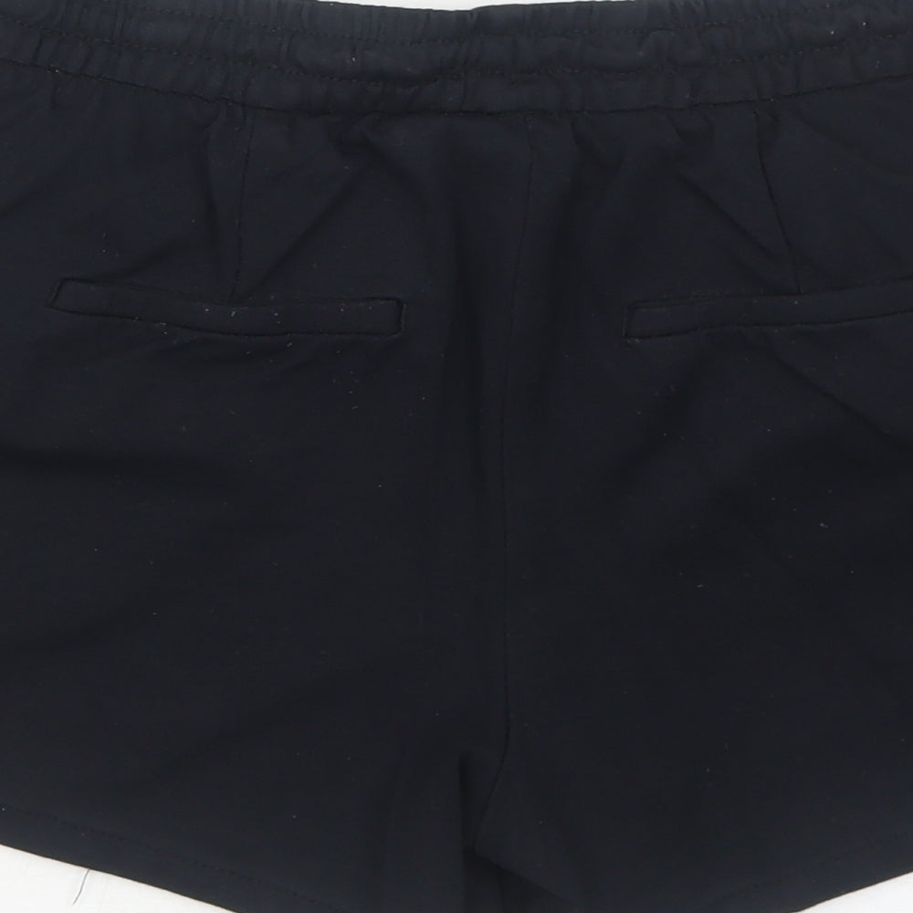 9th Avenue Womens Black Viscose Sweat Shorts Size M Regular Drawstring