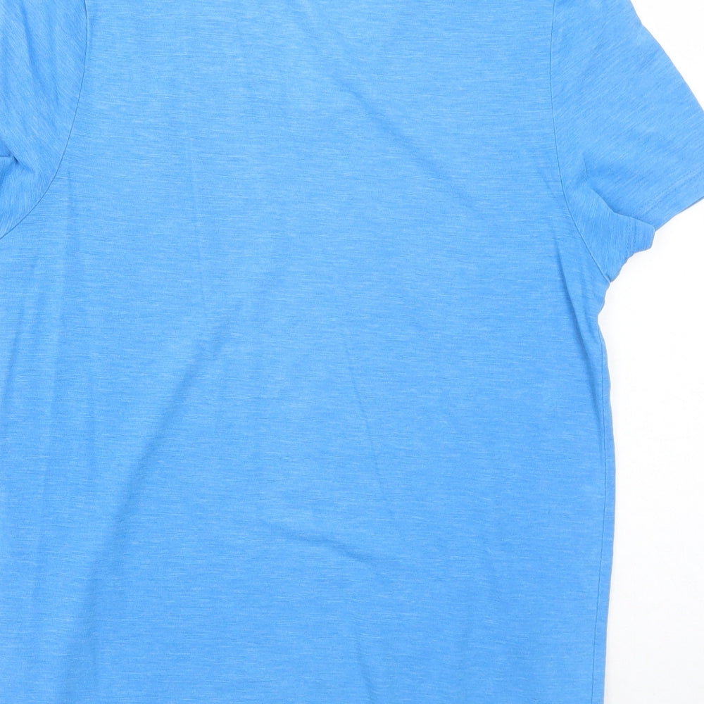 Burton Mens Blue Cotton T-Shirt Size S V-Neck