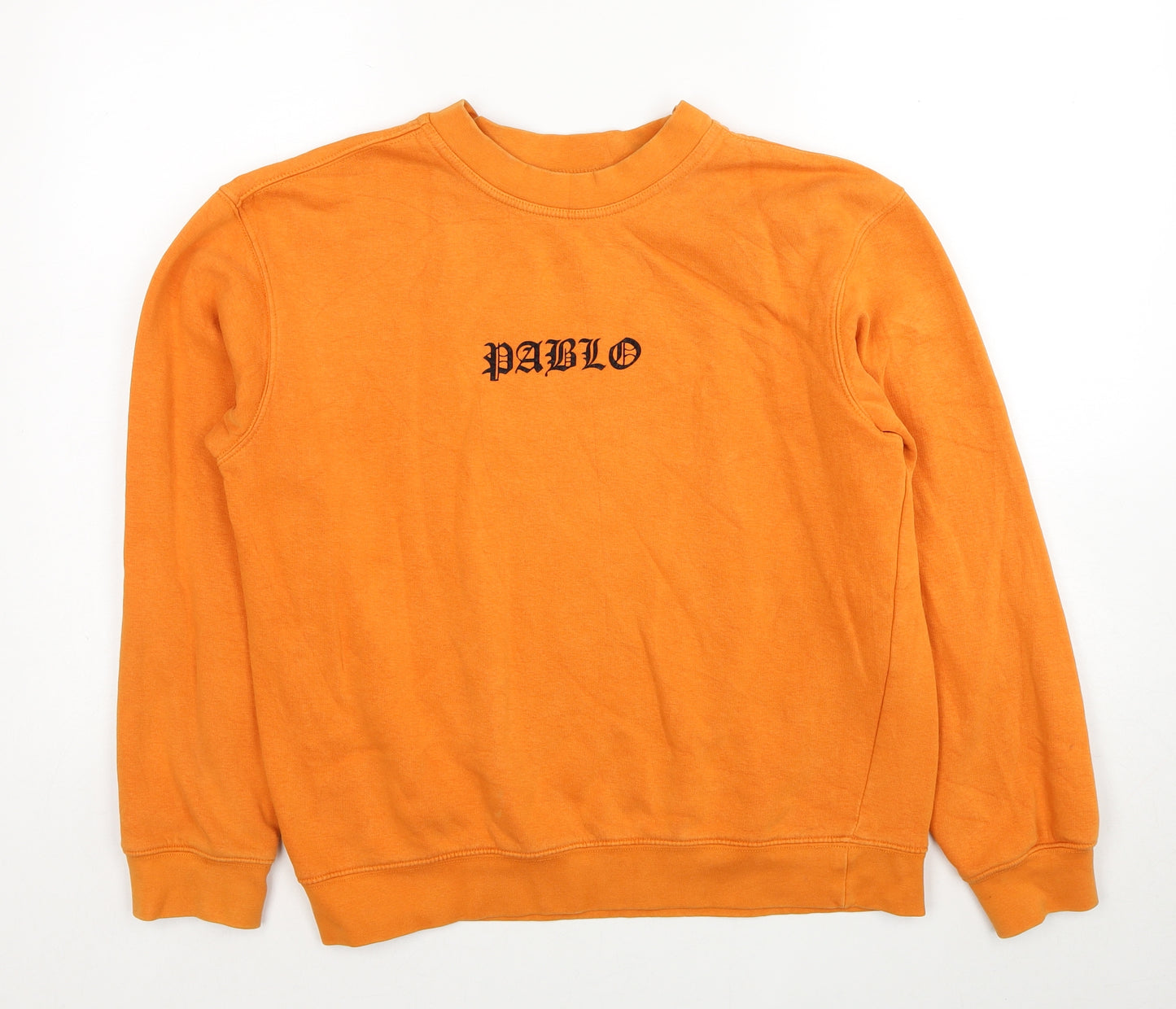 BC Clothing Womens Orange Cotton Pullover Sweatshirt Size S Pullover - Pablo Unisex