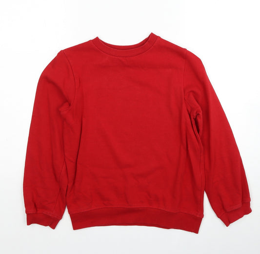 PEP&CO Boys Red Cotton Pullover Sweatshirt Size 10-11 Years Pullover