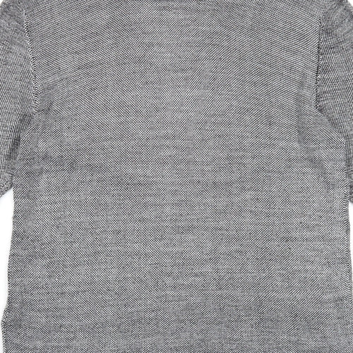 Topman Mens Grey Square Neck Acrylic Pullover Jumper Size S Long Sleeve