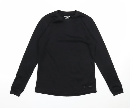 Campri Womens Black Polyester Pullover Casual Size 8 Round Neck Pullover