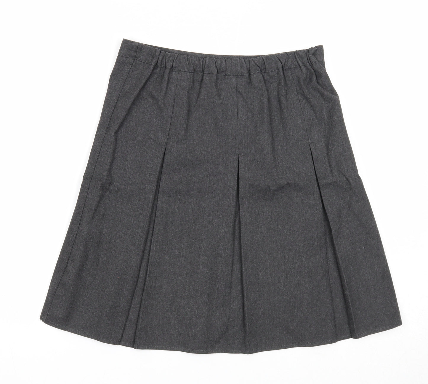 George Girls Grey Polyester Pleated Skirt Size 10-11 Years Regular Button