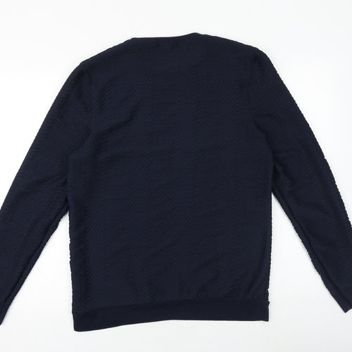 Topman Mens Blue Polyester Pullover Sweatshirt Size S