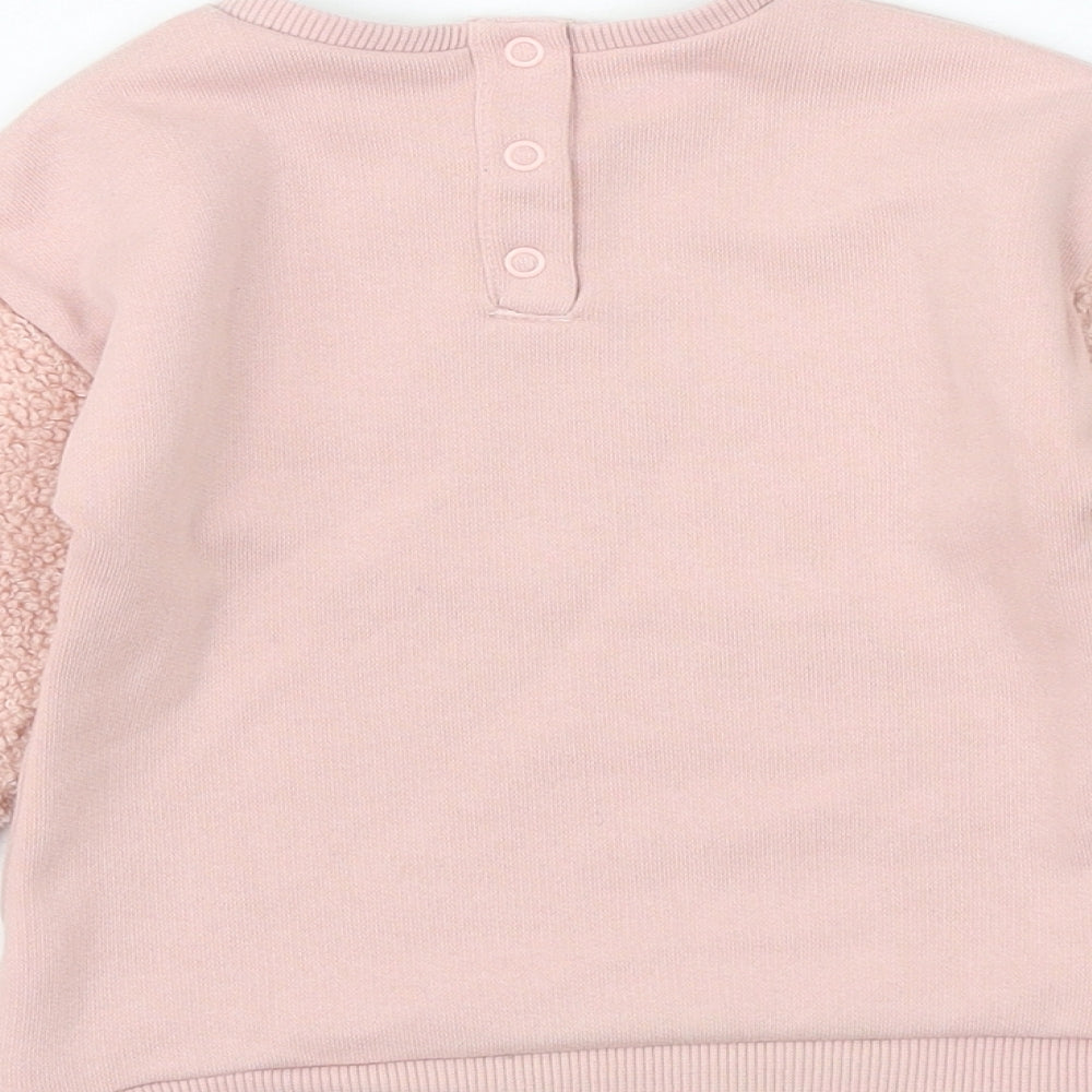George Baby Pink Cotton Pullover Jumper Size 18-24 Months Pullover - Smile