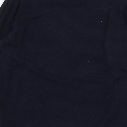 Primark Mens Blue Round Neck Herringbone Cotton Pullover Jumper Size XL Long Sleeve