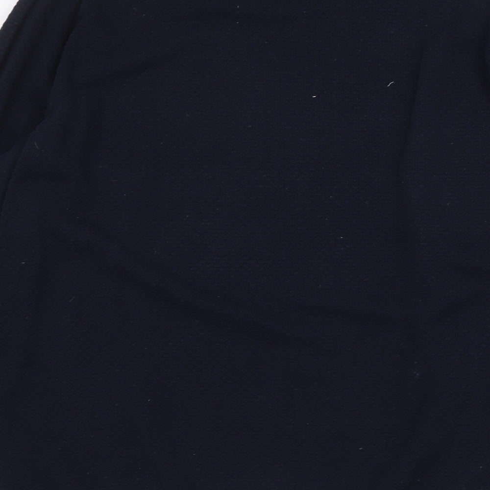 Primark Mens Blue Round Neck Herringbone Cotton Pullover Jumper Size XL Long Sleeve
