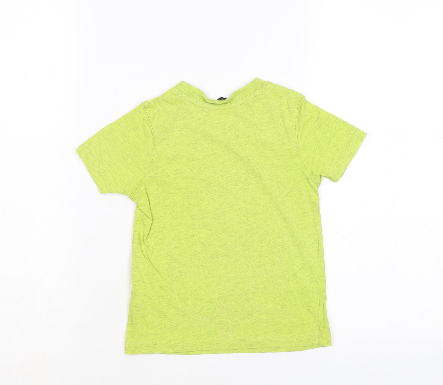 George Boys Green Cotton Basic T-Shirt Size 2-3 Years Round Neck Pullover - Boys on the run