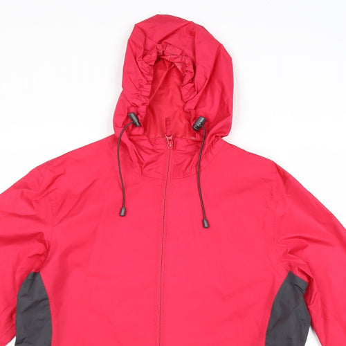 Crane Womens Pink Windbreaker Jacket Size 8 Zip