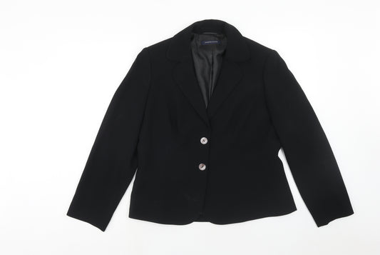 Windsmoor Womens Black Polyester Jacket Suit Jacket Size 12