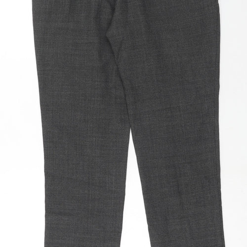 Jeff Banks Mens Grey Polyester Chino Trousers Size 36 in Regular Zip