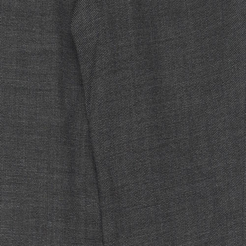 Jeff Banks Mens Grey Polyester Chino Trousers Size 36 in Regular Zip