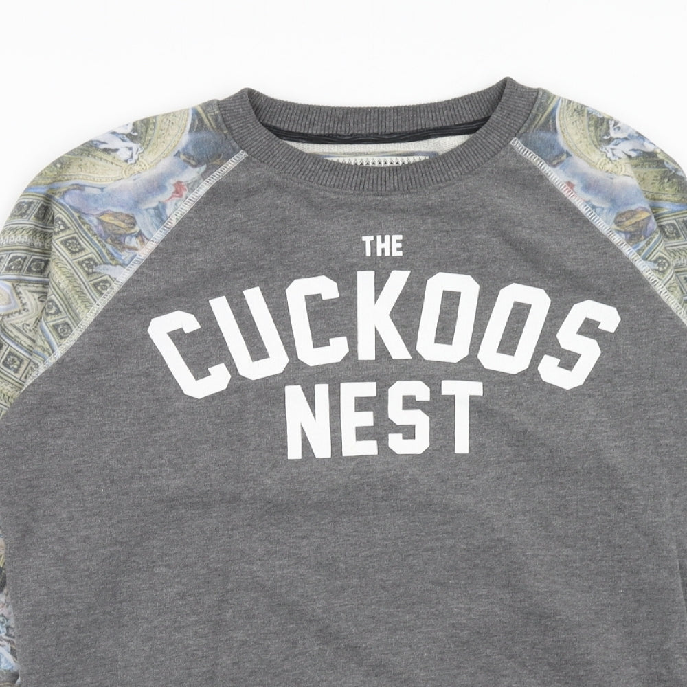 Cuckoo's Nest Mens Multicoloured Geometric Polyester Pullover Sweatshirt Size S