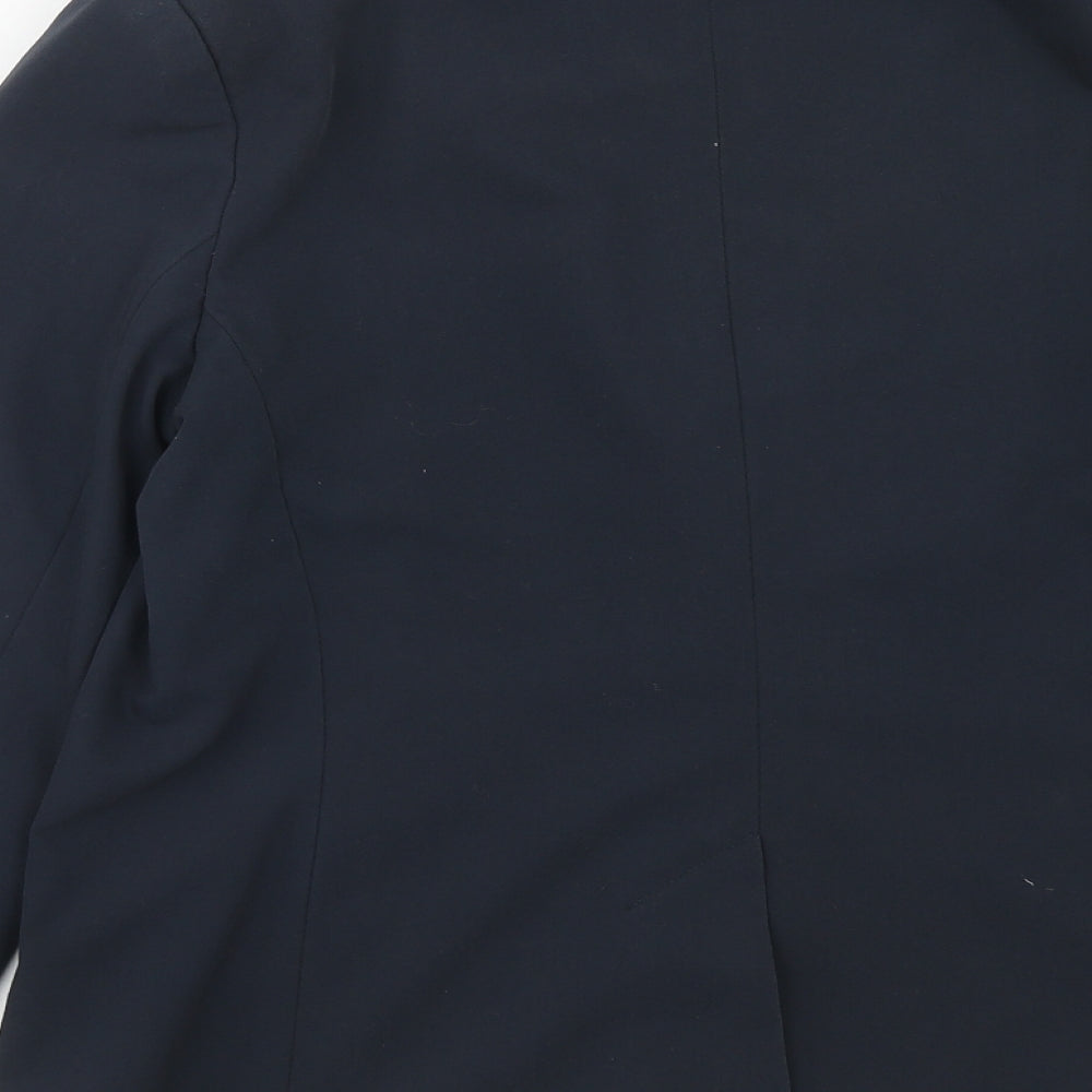ASOS Womens Blue Polyacrylate Fibre Jacket Blazer Size 14