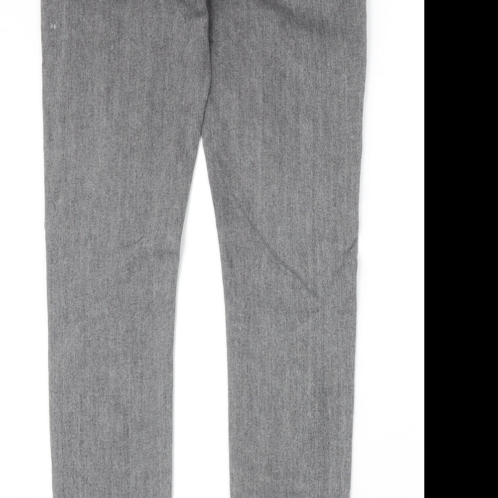 Denim & Co. Mens Grey Cotton Skinny Jeans Size 32 in Extra-Slim Zip