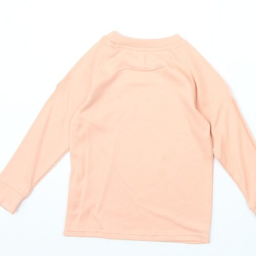 Preworn Girls Pink 100% Cotton Pullover Sweatshirt Size 2-3 Years Pullover