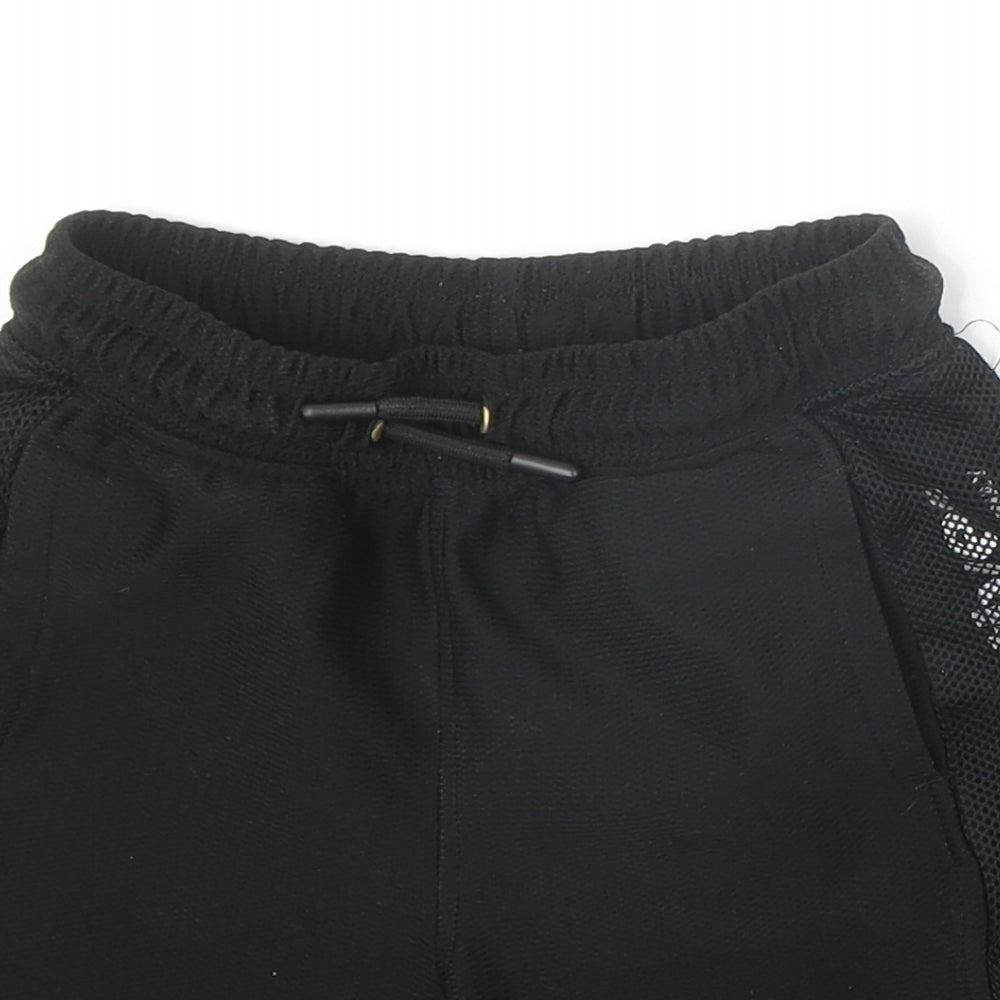 Zara Boys Black Cotton Sweat Shorts Size 6 Years Regular Drawstring
