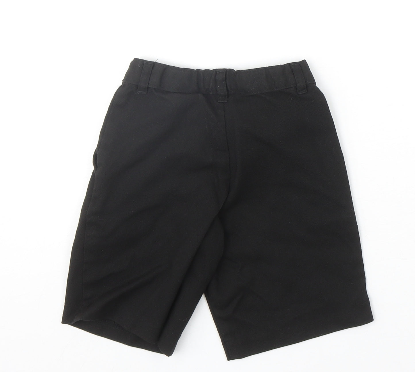 George Boys Black Polyester Chino Shorts Size 5-6 Years Regular Zip
