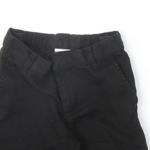 George Boys Black Polyester Chino Shorts Size 5-6 Years Regular Zip