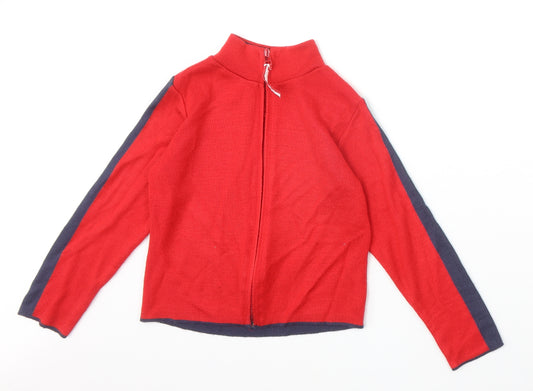 George Boys Red Jacket Size 6-7 Years Zip