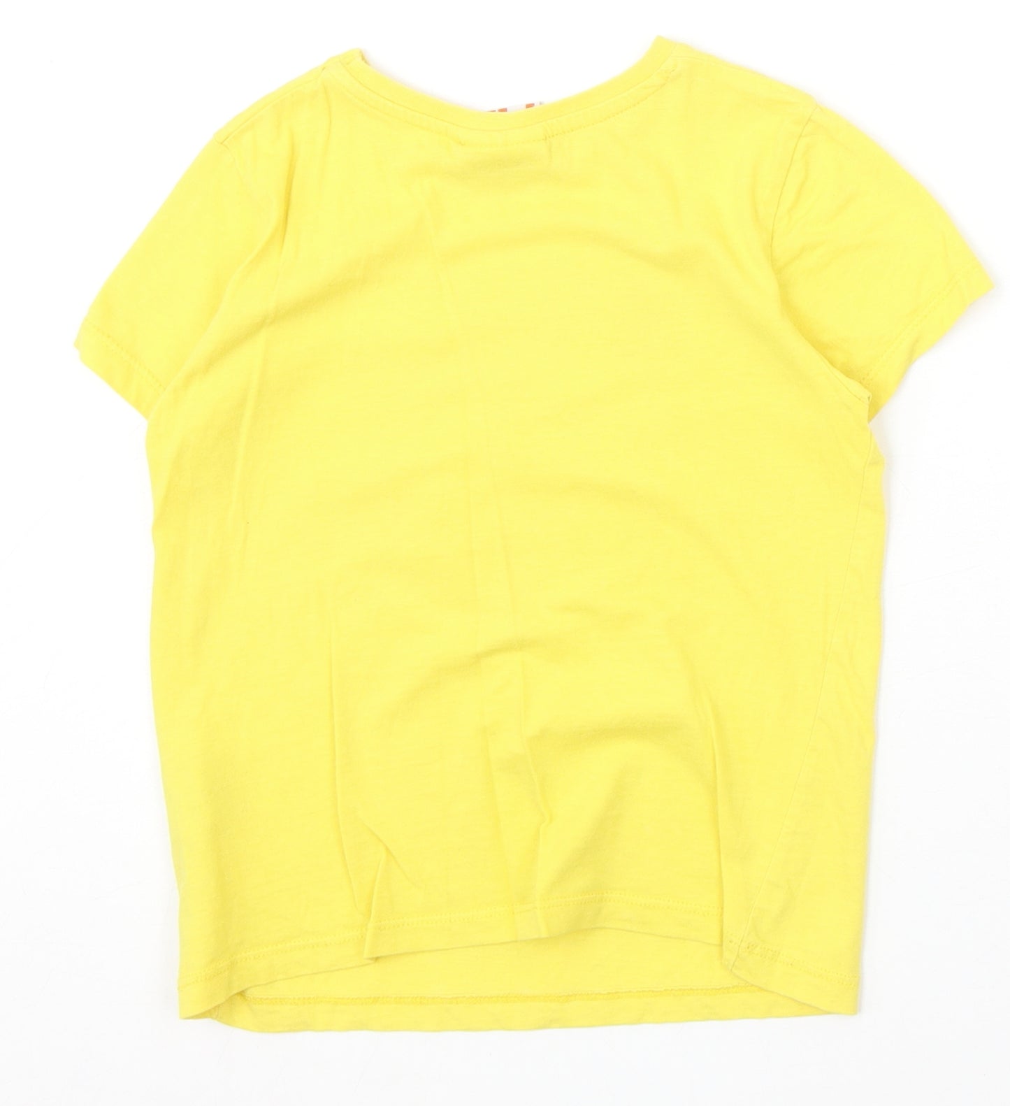 Primark Boys Yellow 100% Cotton Basic T-Shirt Size 4-5 Years Round Neck Pullover - Minions