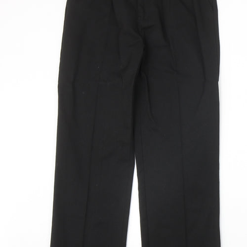 Matalan Girls Black Polyester Carrot Trousers Size 12 Years Regular Zip