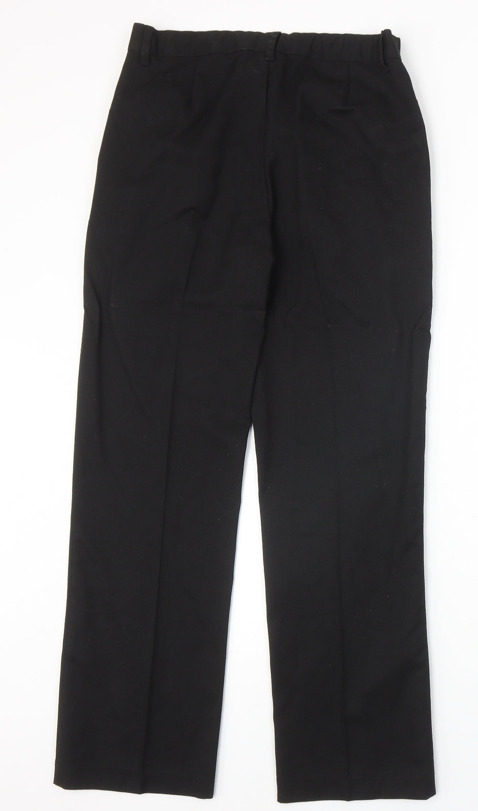 Matalan Girls Black Polyester Carrot Trousers Size 12 Years Regular Zip
