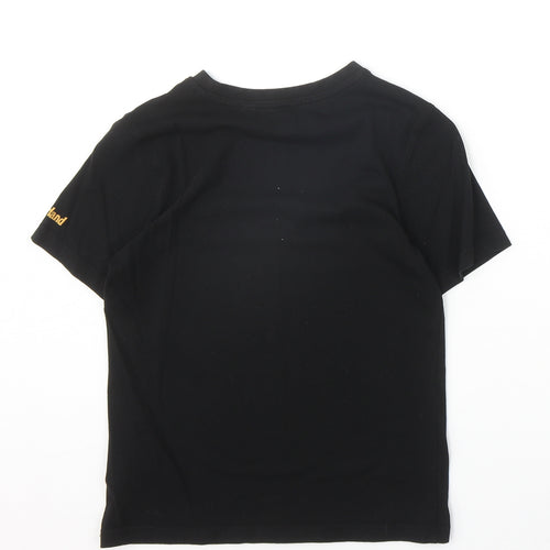 Timberland Boys Black 100% Cotton Basic T-Shirt Size XS Round Neck Pullover