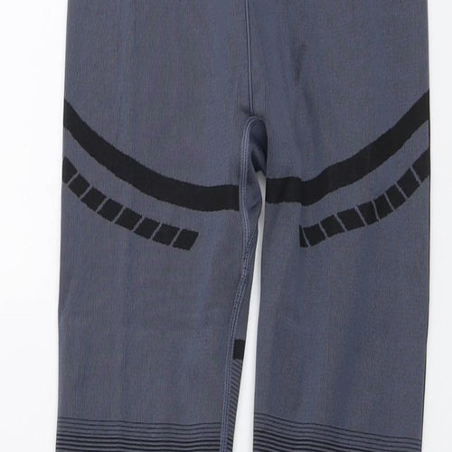 Preworn Womens Grey Polyester Compression Leggings Size M L23 in Regular Pullover