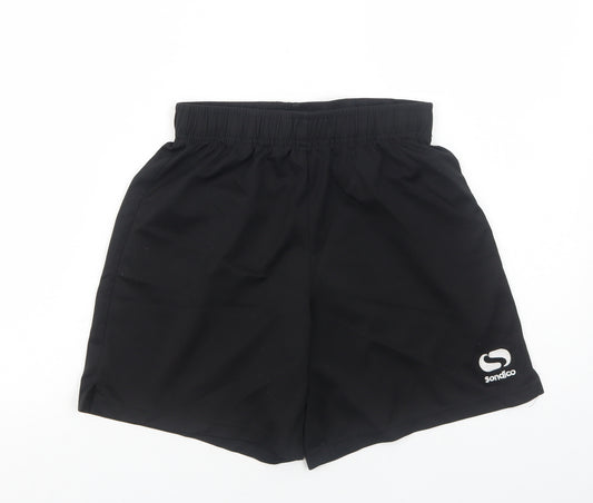 Sondico Boys Black Polyester Sweat Shorts Size 11-12 Years Regular Drawstring