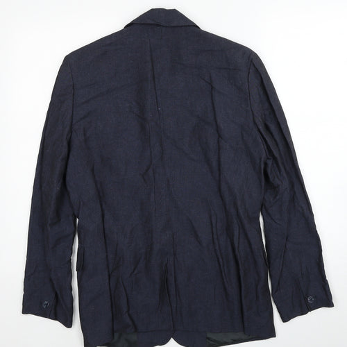 Laura Ashley Womens Blue Viscose Jacket Suit Jacket Size 14