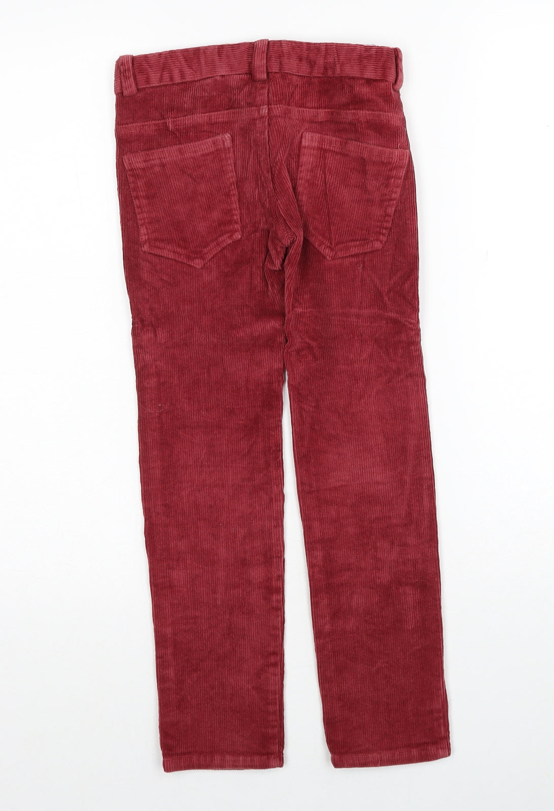 Lolilota Girls Red Herringbone Cotton Carrot Trousers Size 6 Years Regular Zip