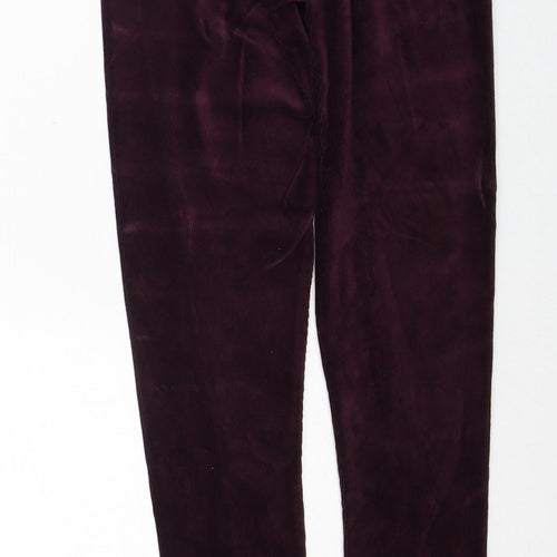 Marks and Spencer Womens Purple Cotton Jogger Leggings Size 10