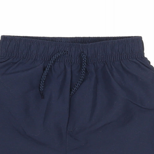 George Boys Blue Polyester Sweat Shorts Size 4-5 Years Regular Drawstring