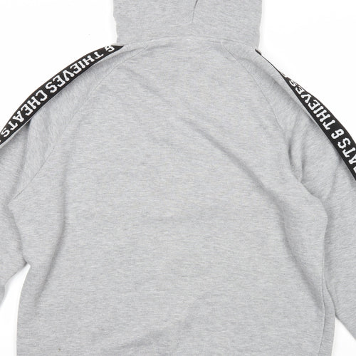 Cheats & Thieves Mens Grey Cotton Pullover Hoodie Size S