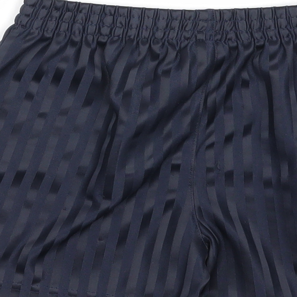 George Boys Blue Striped Polyester Sweat Shorts Size 6-7 Years Regular