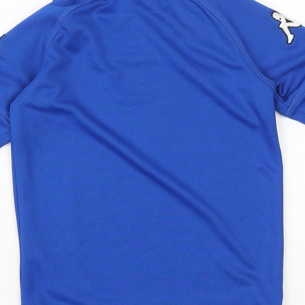 Kappa Boys Blue Polyester Basic T-Shirt Size 6 Years Round Neck Pullover - Kappa