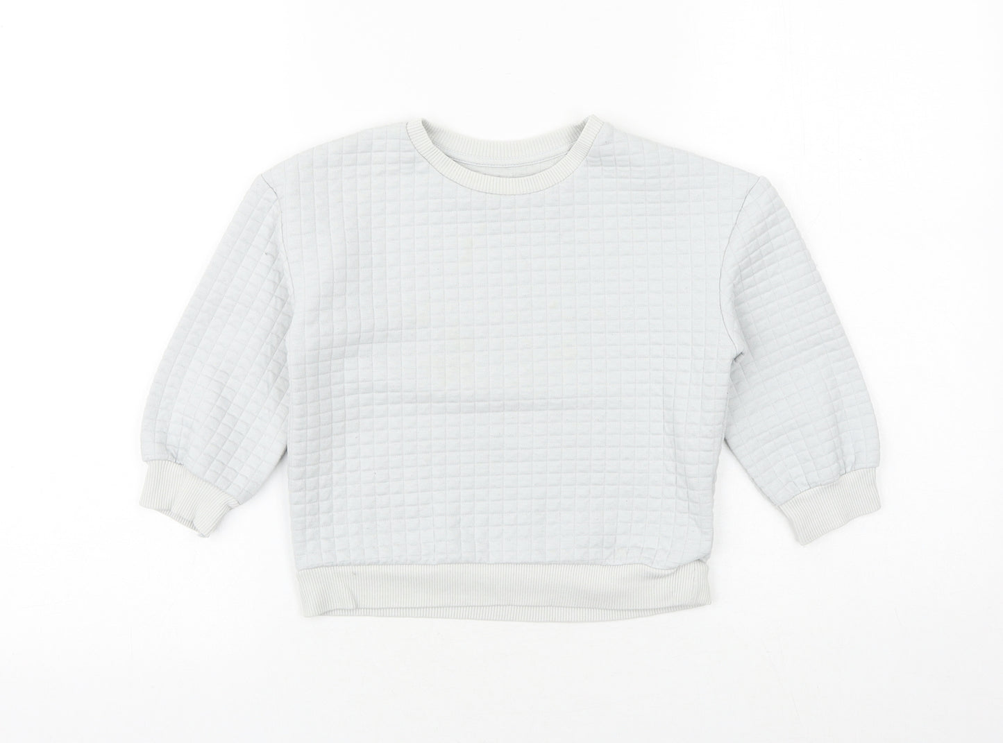 Matalan Boys Grey Cotton Pullover Sweatshirt Size 3-4 Years Pullover