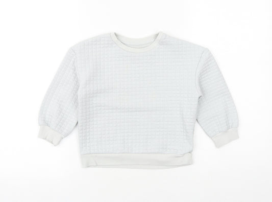 Matalan Boys Grey Cotton Pullover Sweatshirt Size 3-4 Years Pullover
