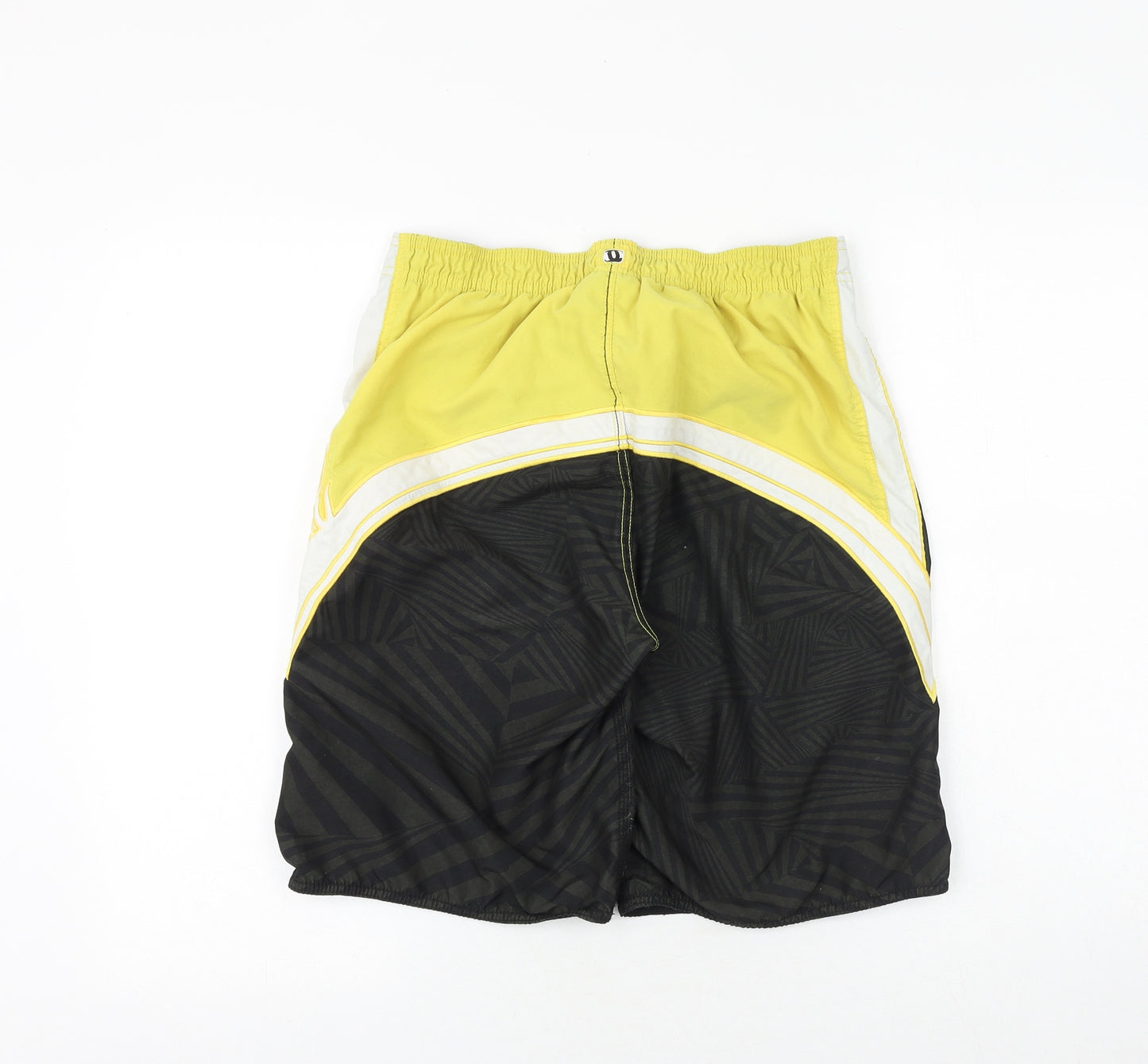 Animal Boys Multicoloured Geometric Polyester Sweat Shorts Size 13-14 Years Regular Drawstring - Swim Shorts