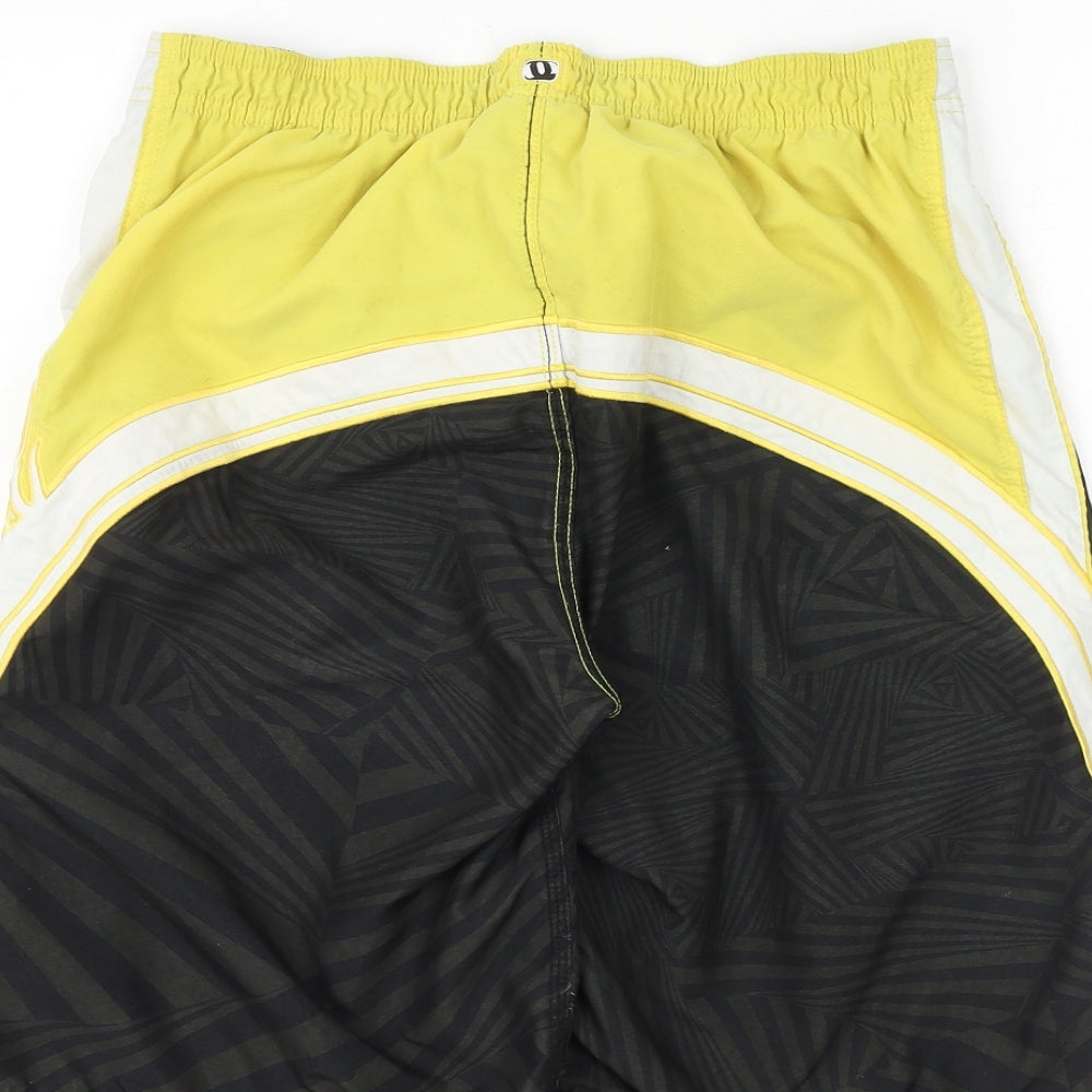 Animal Boys Multicoloured Geometric Polyester Sweat Shorts Size 13-14 Years Regular Drawstring - Swim Shorts