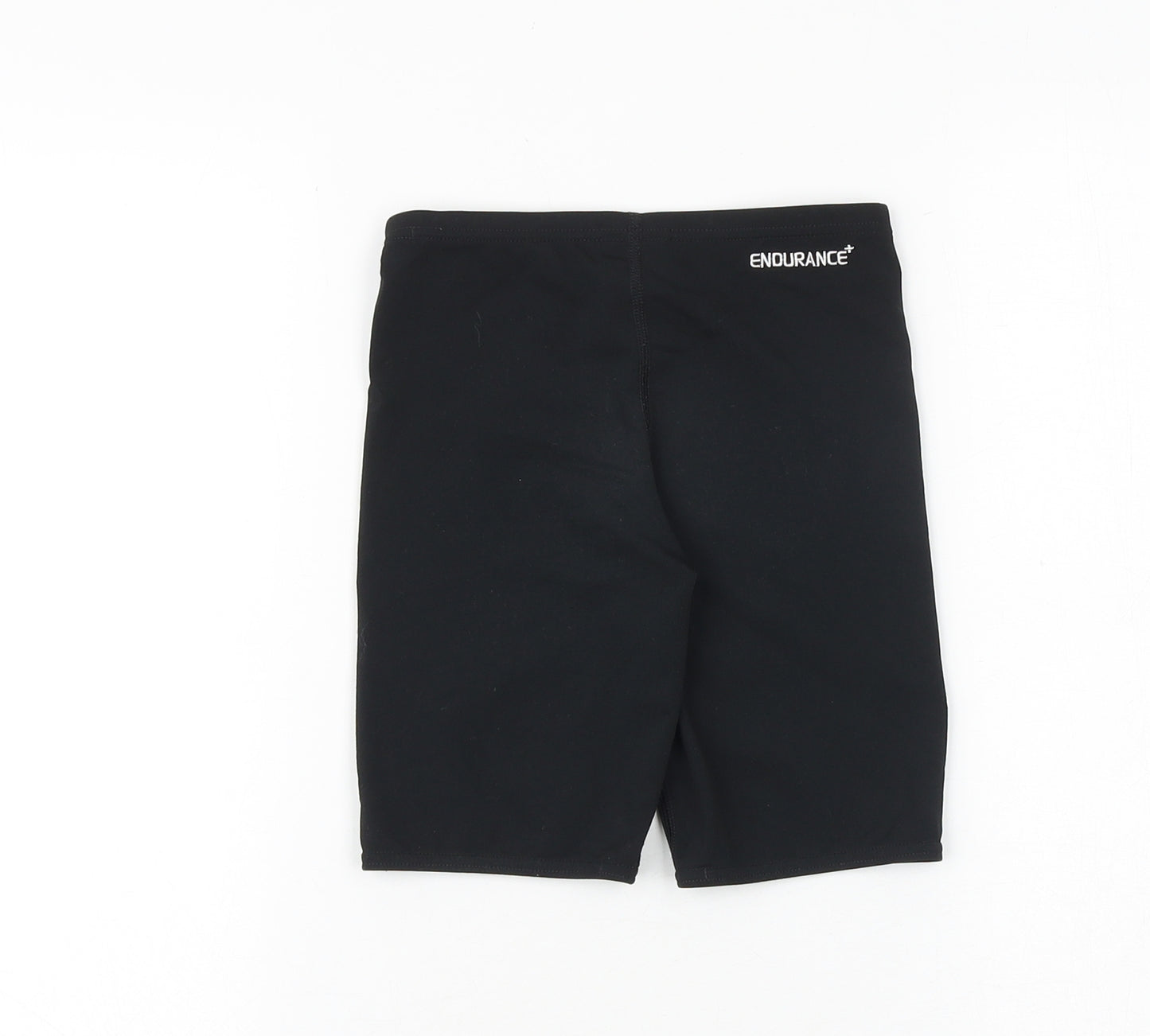 Speedo Girls Black Polyester Compression Shorts Size 8 Years Regular Tie