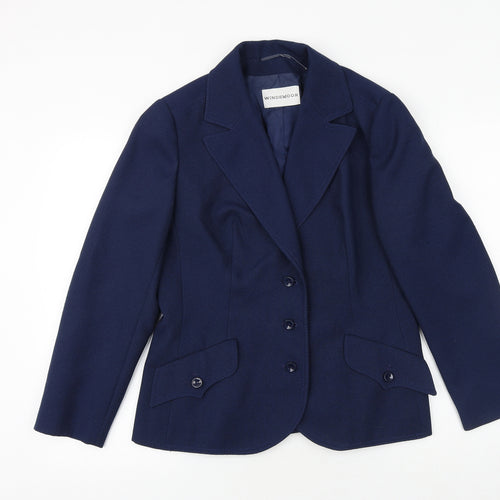 Windsmoor Womens Blue Polyester Jacket Blazer Size 16