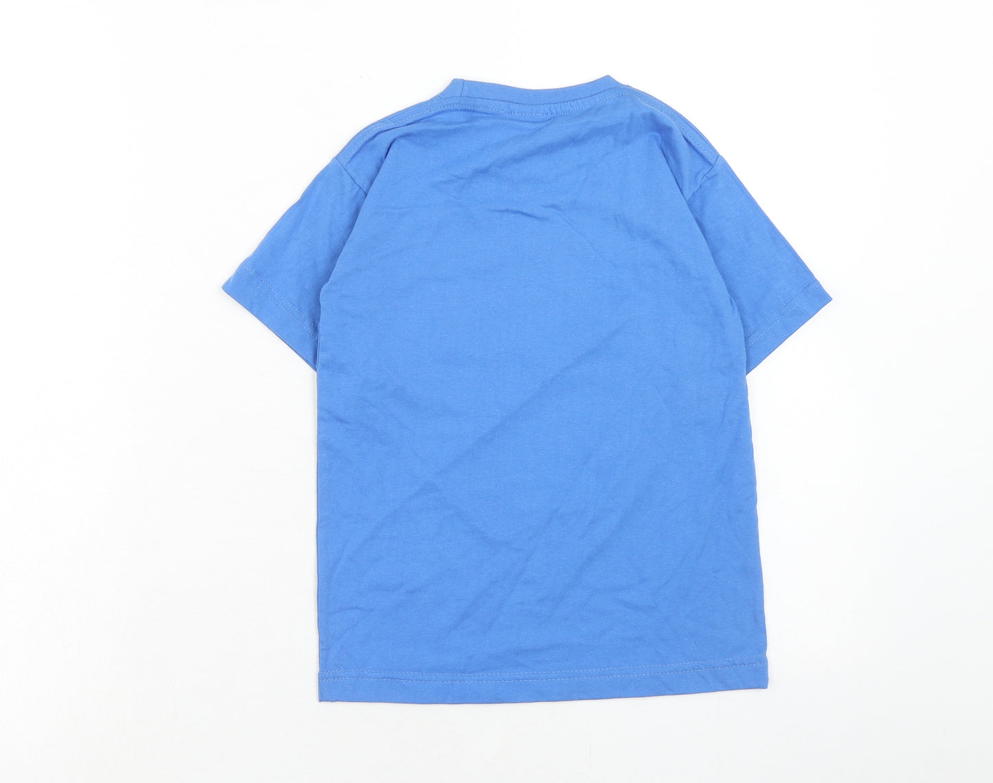 Crocodile Boys Blue Cotton Basic T-Shirt Size 6 Years Round Neck Pullover - Egyptian Mythology
