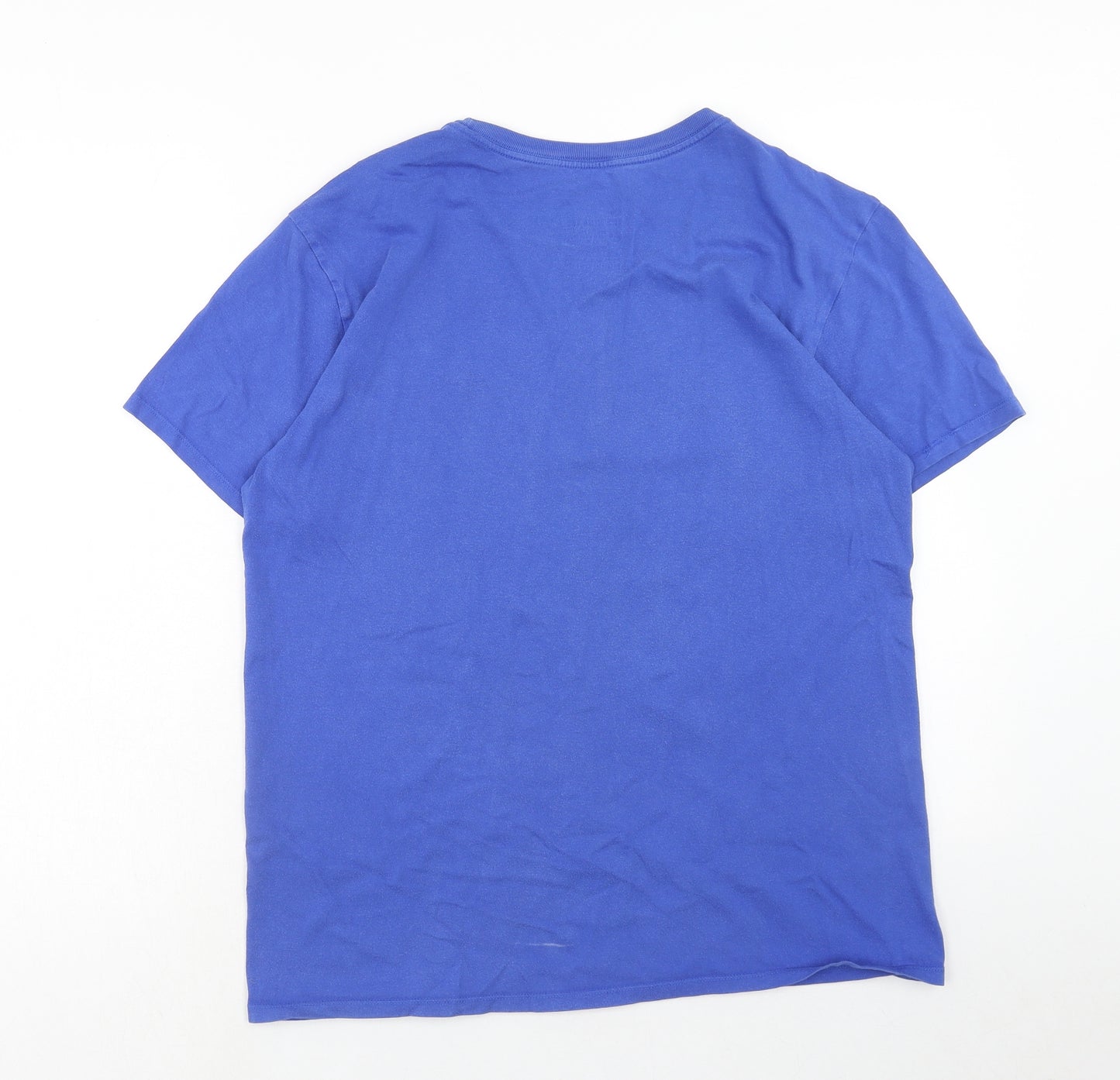 Nike Mens Blue Cotton T-Shirt Size M Round Neck - Just Do It
